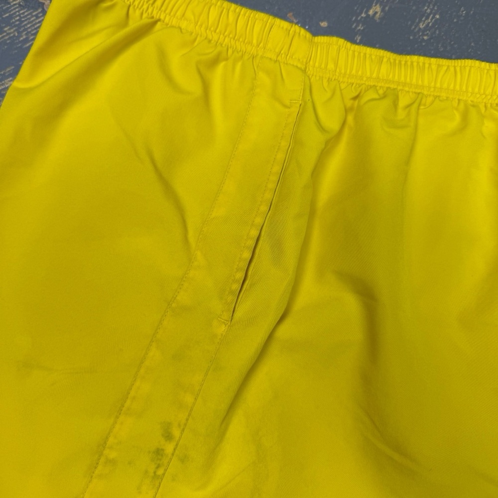 Nike 5” Running Fitness Shorts Yellow Workout S6WWW 297019 Medium Court Ace - Picture 6 of 12